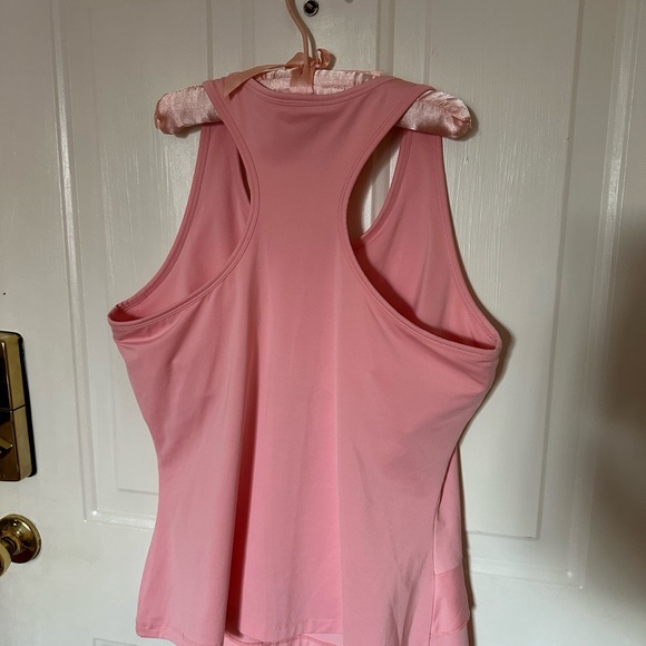 FILA Womens Tennis Racerback Tank with Ruffle Pink Size L - Picture 2 of 6